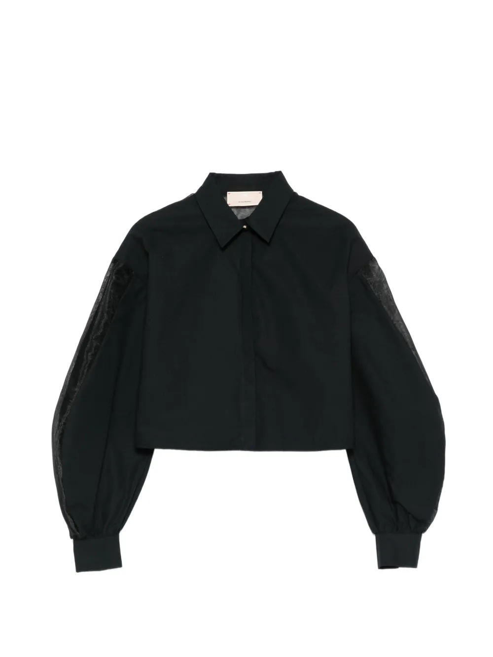 Elisabetta Franchi Kids sheer-detail shirt - Schwarz