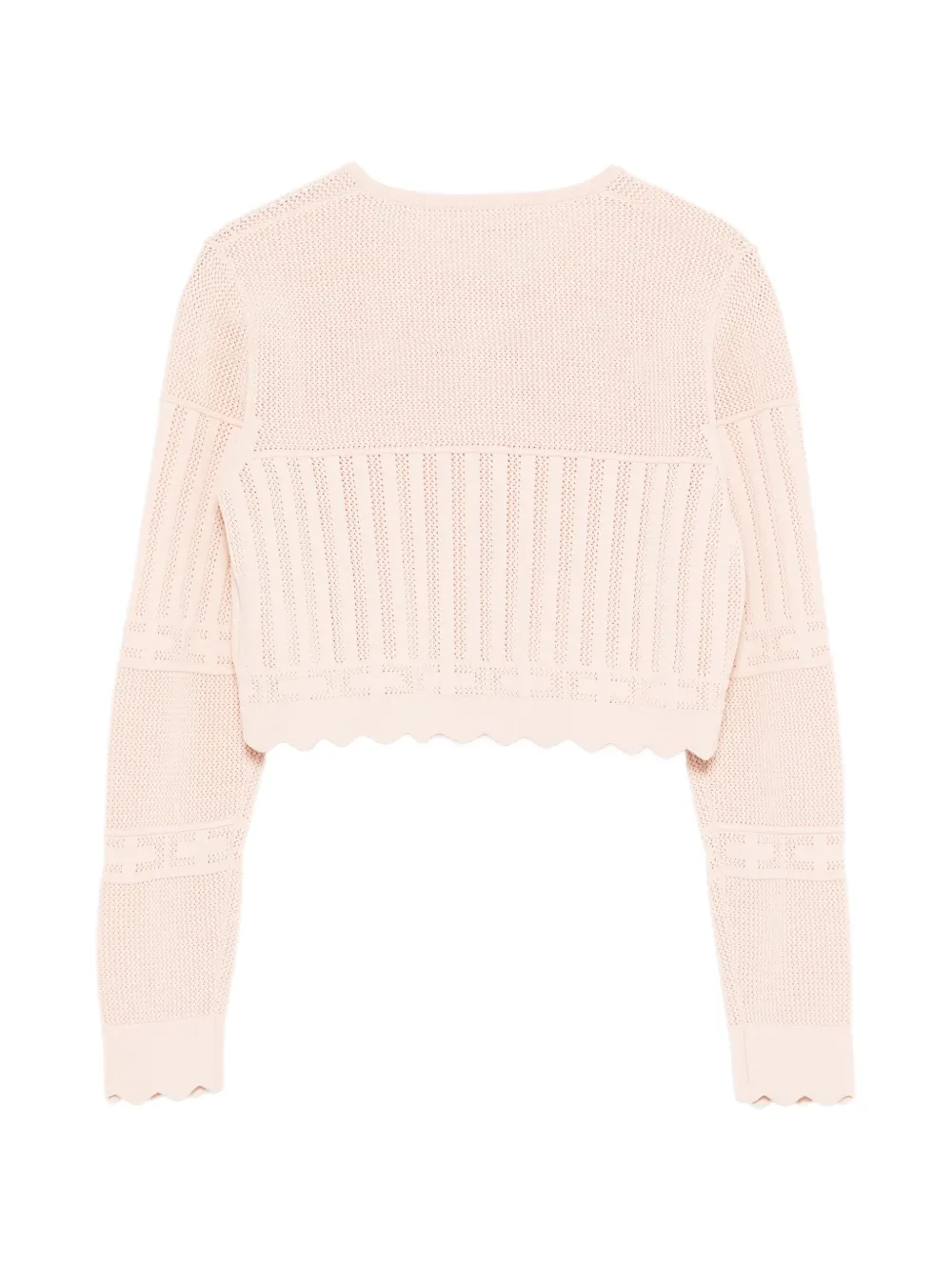 Elisabetta Franchi Kids Vest met gewelfde afwerking en knoop Roze