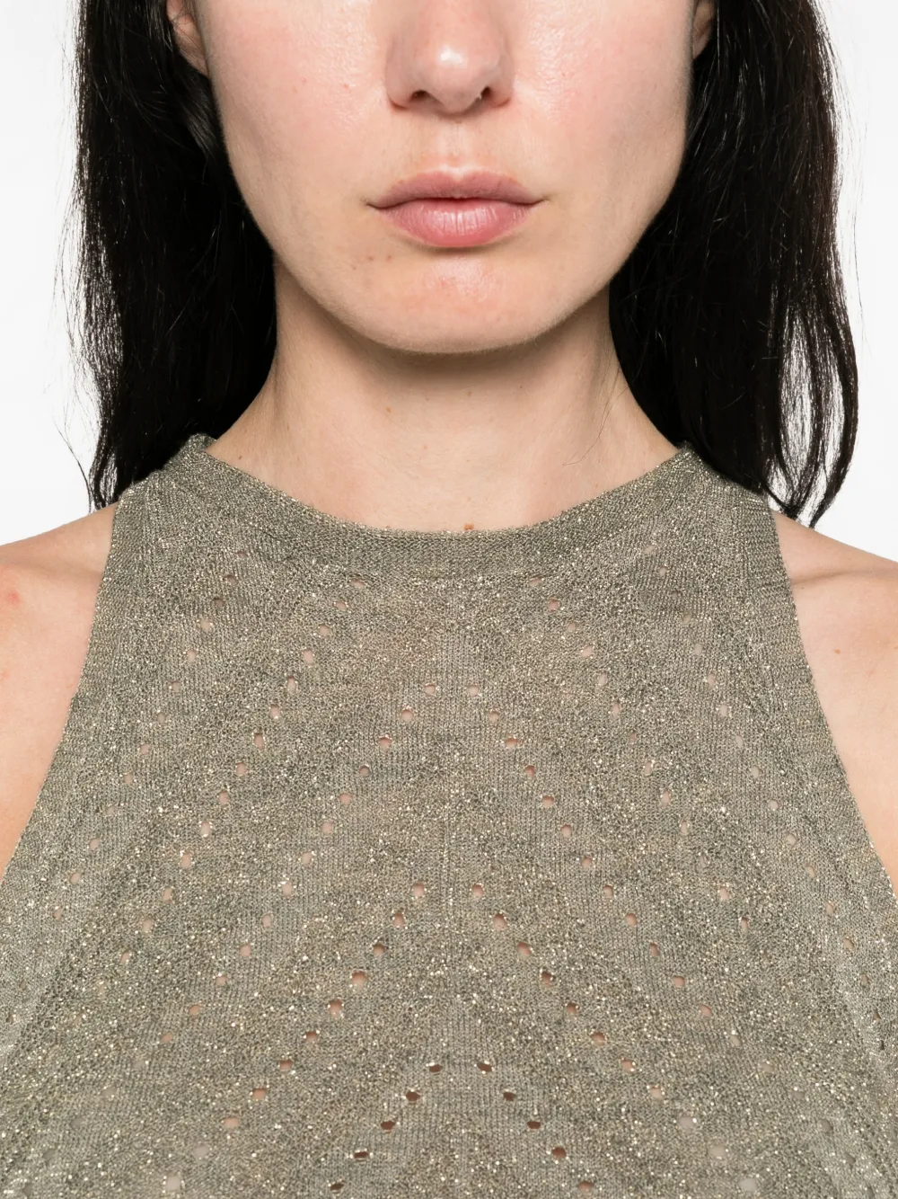 TWINSET Tanktop met ronde hals Groen