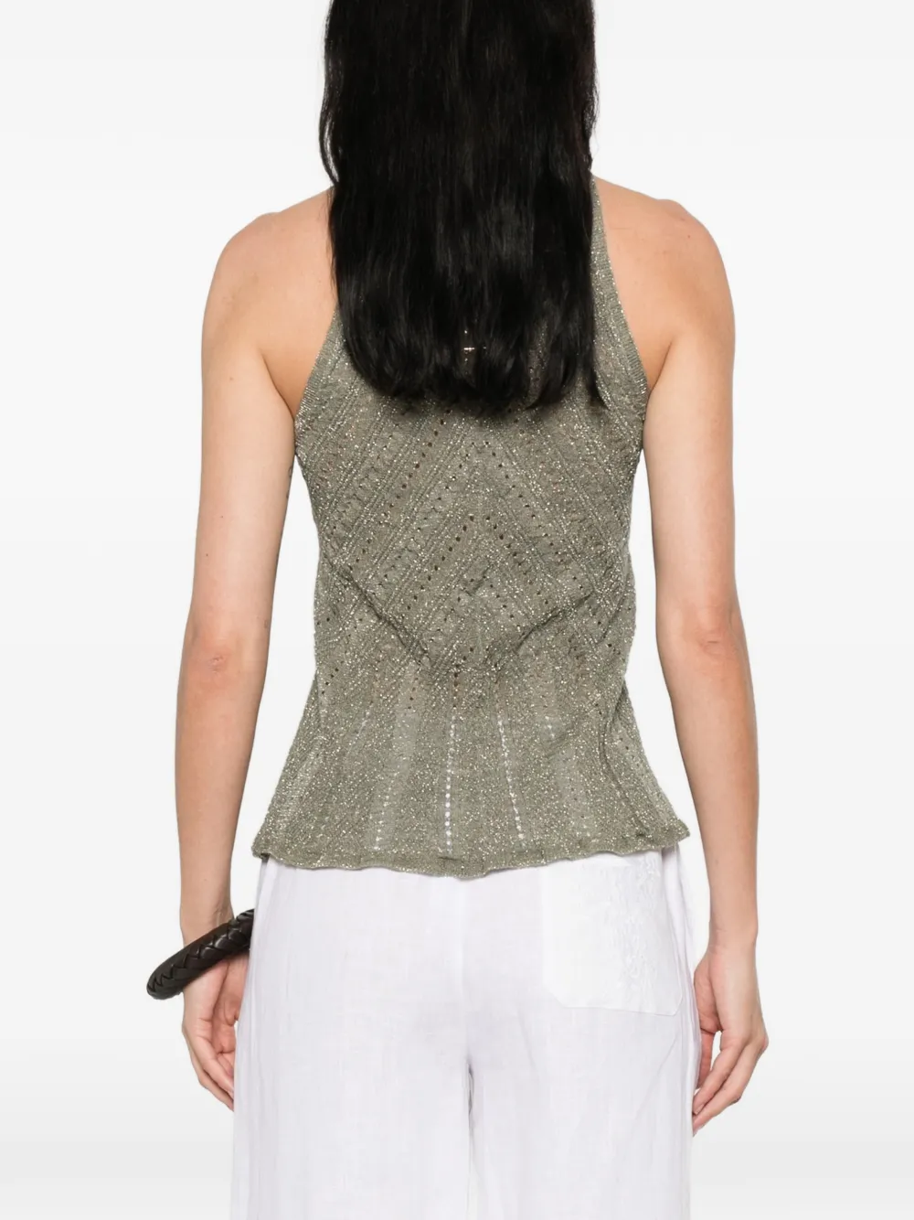TWINSET Tanktop met ronde hals Groen