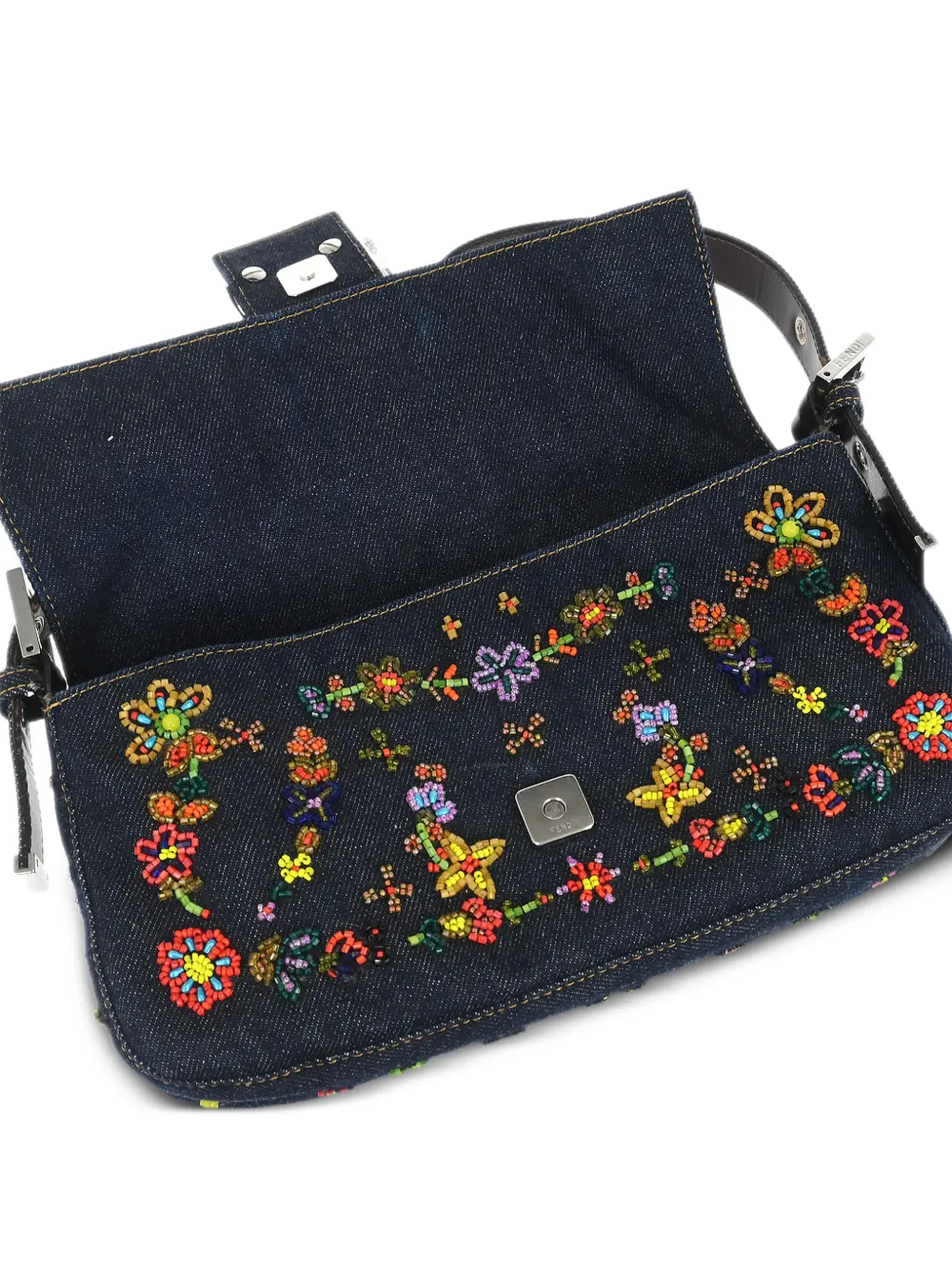  Fendi Pre-owned Bolso De Hombro Ricami Con Cuentas 2000 - Azul 