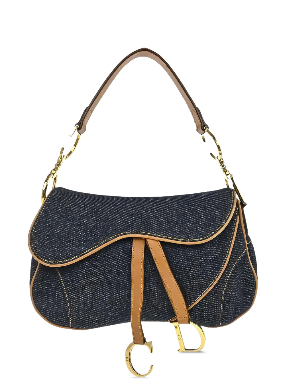 Christian Dior Pre-Owned Borsa a spalla Saddle denim 2001 - Blu