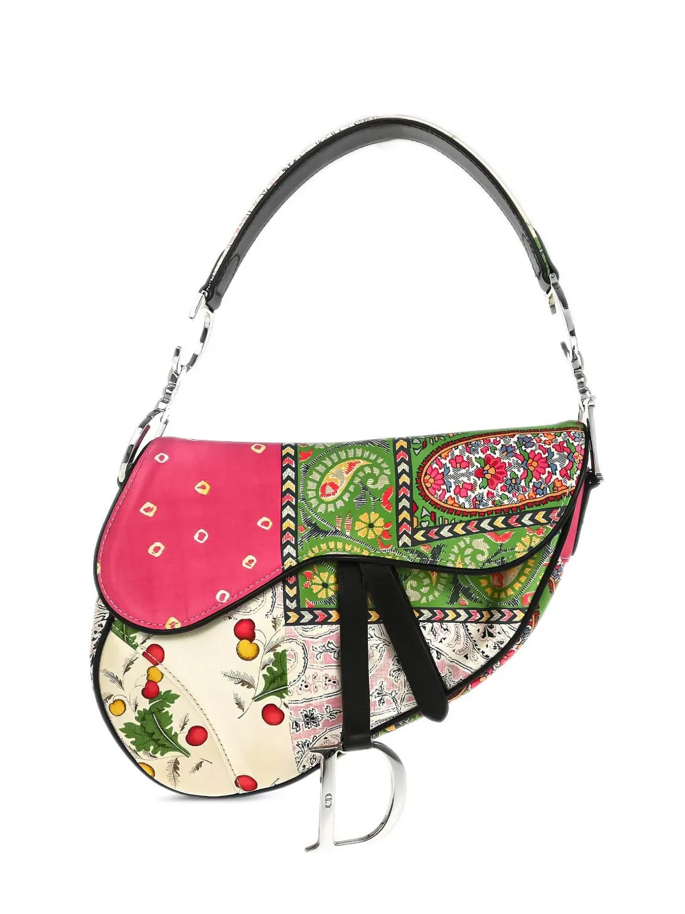 Christian Dior Pre-Owned Borsa a mano Saddle con stampa paisley 2003 - Rosa