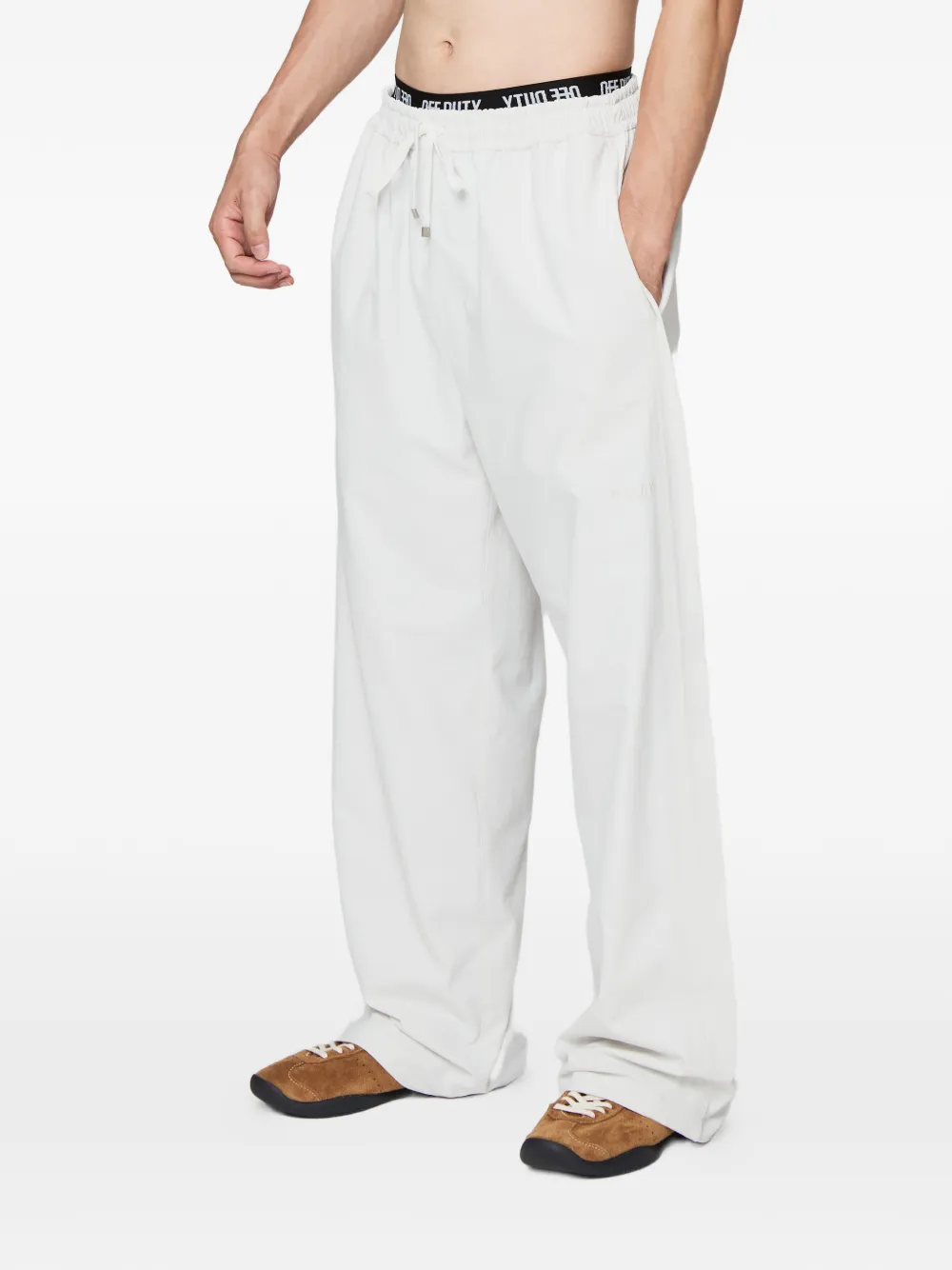  Off Duty Drawstring Chad Trousers - White 