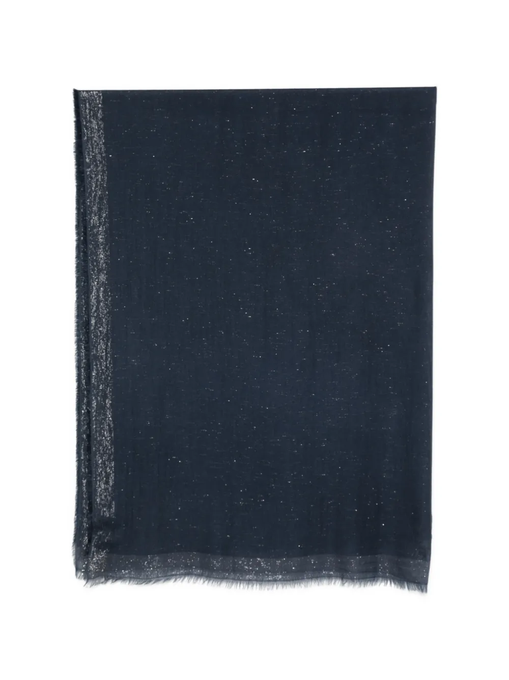 Faliero Sarti glitter-effect frayed scarf - Blu