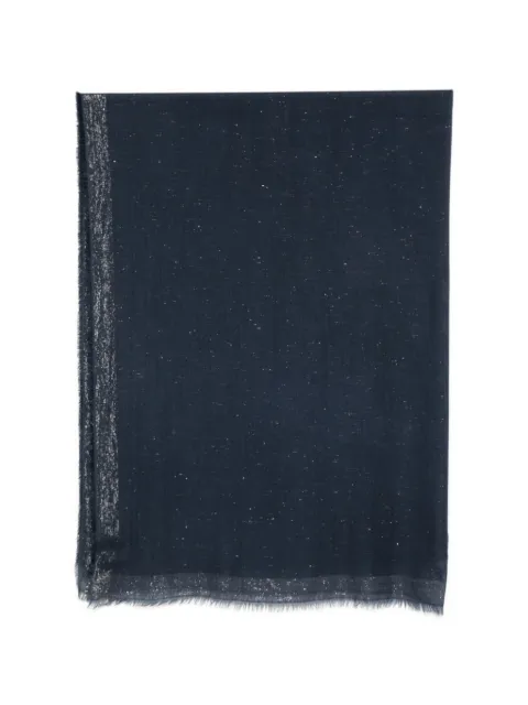 Faliero Sarti glitter-effect frayed scarf