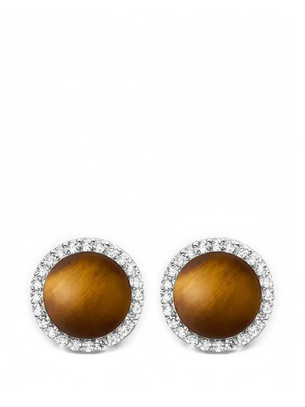 Daniel Wellington Audrey Tiger Eyecrystal-embellished earrings - Argento