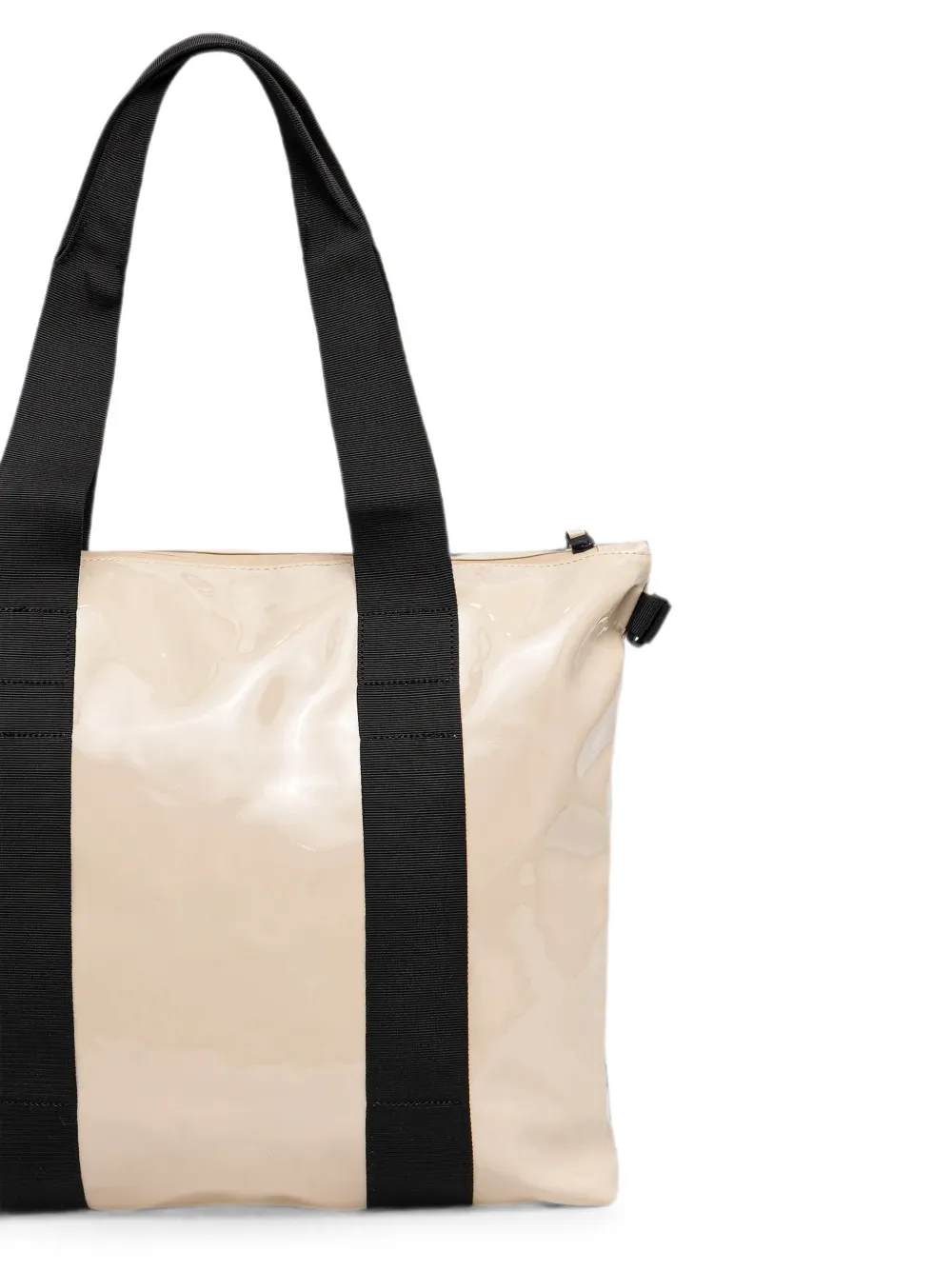 Rains Mini-sshopper met glanzende afwerking Beige