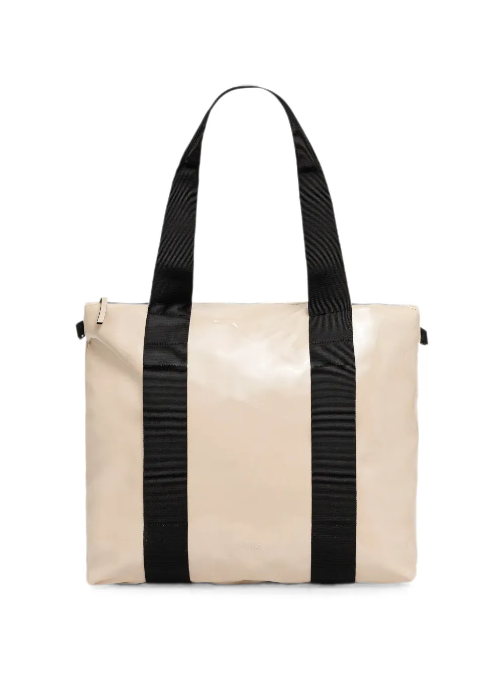 Rains Mini-sshopper met glanzende afwerking Beige