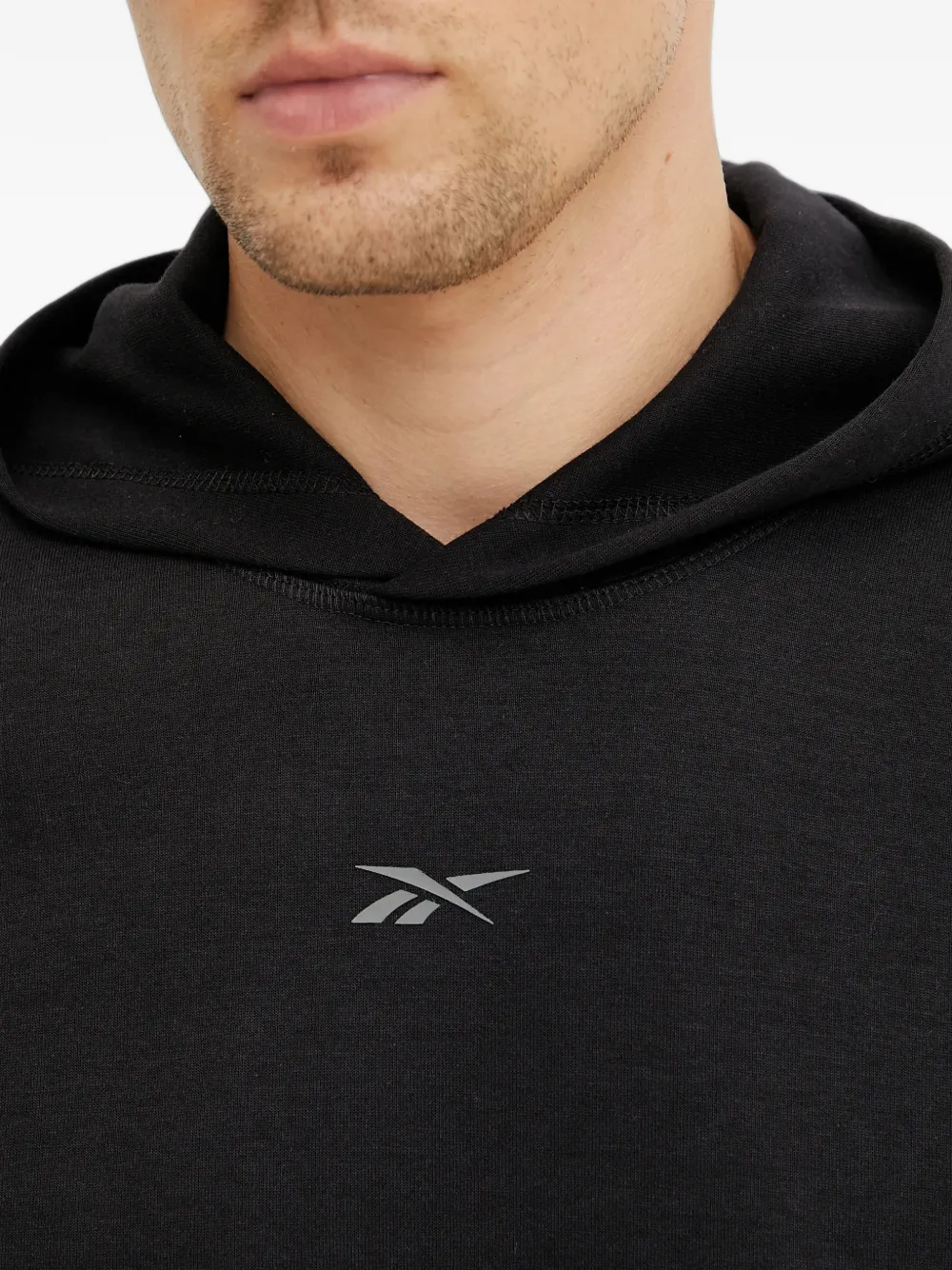 Reebok Hoodie met logoprint Zwart