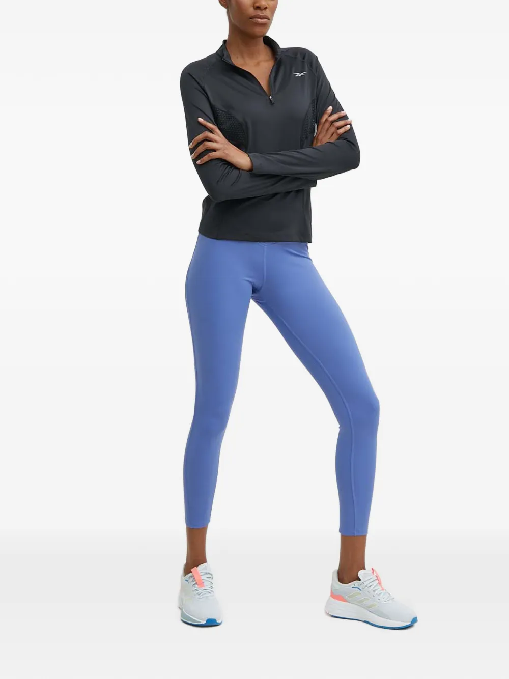 Reebok T-shirt met rits Zwart