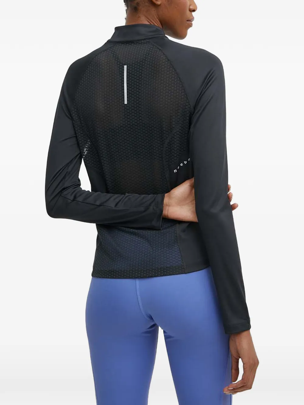 Reebok T-shirt met rits Zwart