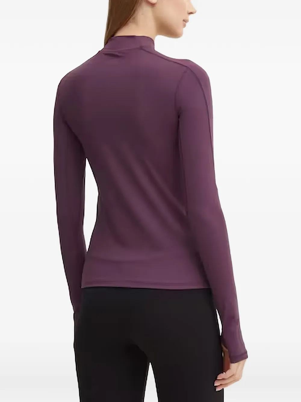 Reebok Top met logodetail en ronde hoge hals Paars