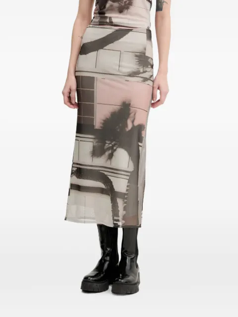 Desigual printed midi skirt