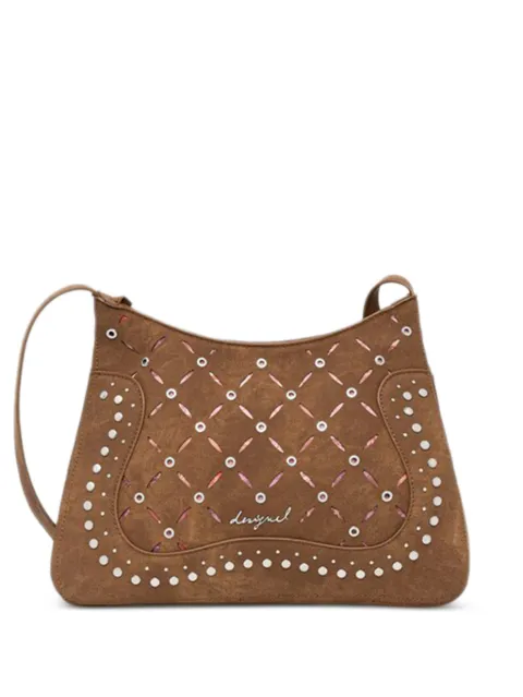 Desigual cutout studded crossbody bag