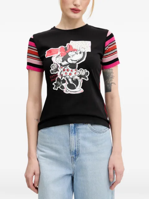 Desigual  Minnie Mouse™ striped-sleeve T-shirt