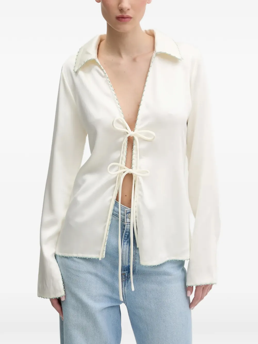 Desigual tie-front blouse - Toni neutri