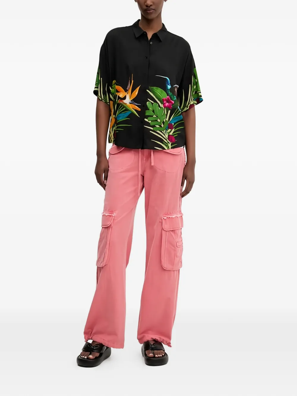 Desigual floral print shirt - Nero