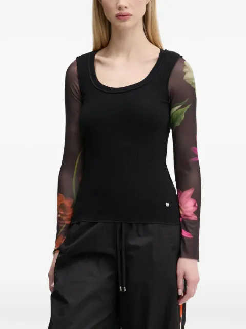 Desigual floral-print long-sleeve T-shirt 