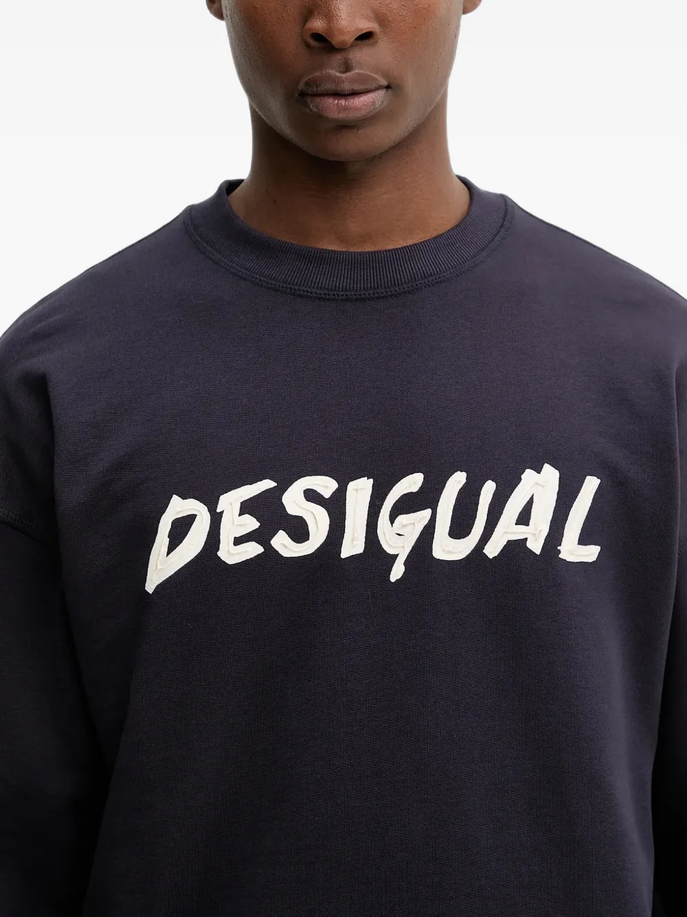 Desigual Sweater met logoprint Blauw