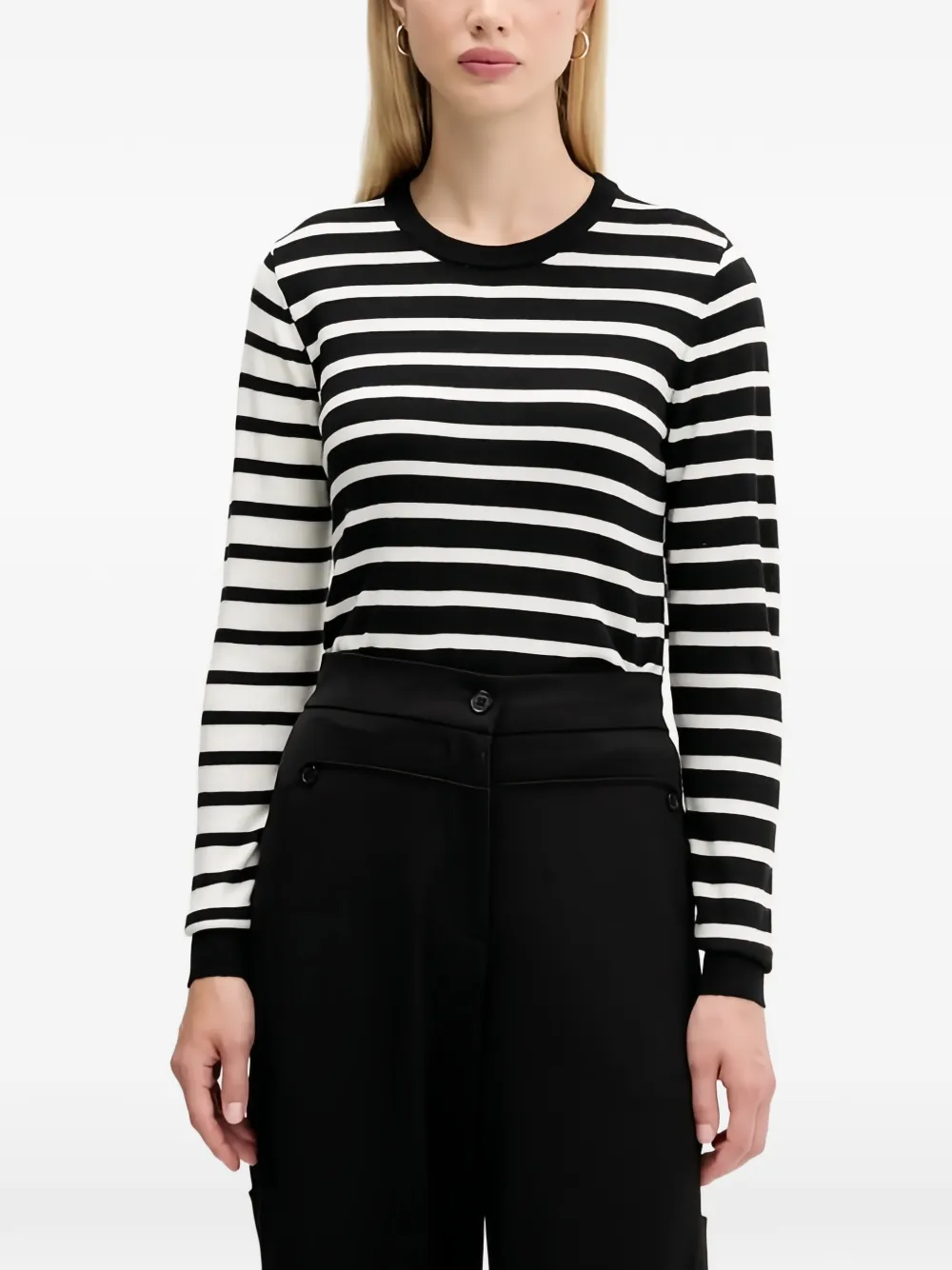 Desigual striped long-sleeved sweatshirt - Nero