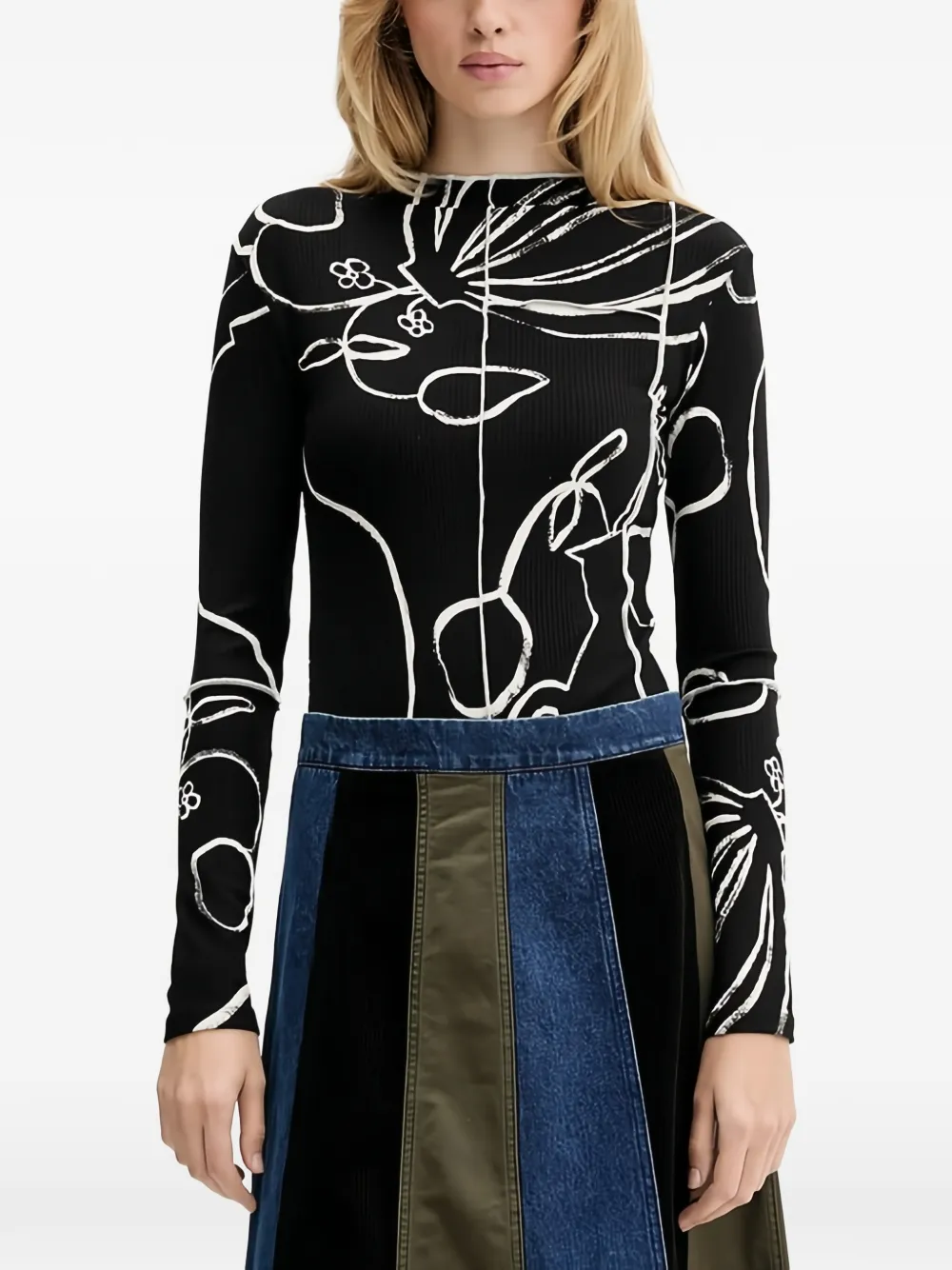 Desigual long-sleeve T-shirt - Nero