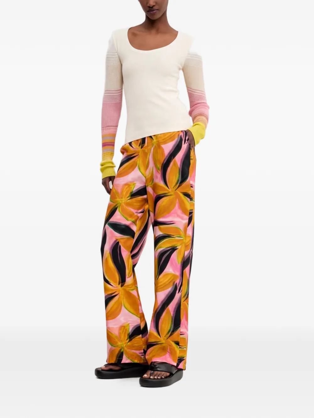 Desigual Palazzo broek Roze