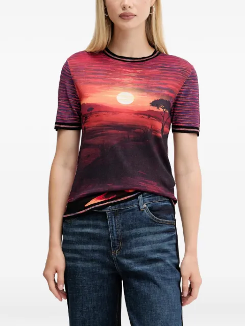 Desigual sunset-print T-shirt