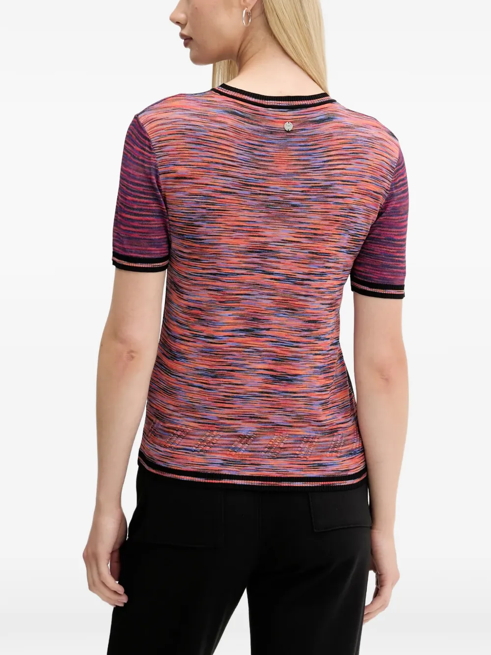 Desigual sunset-print T-shirt Rood
