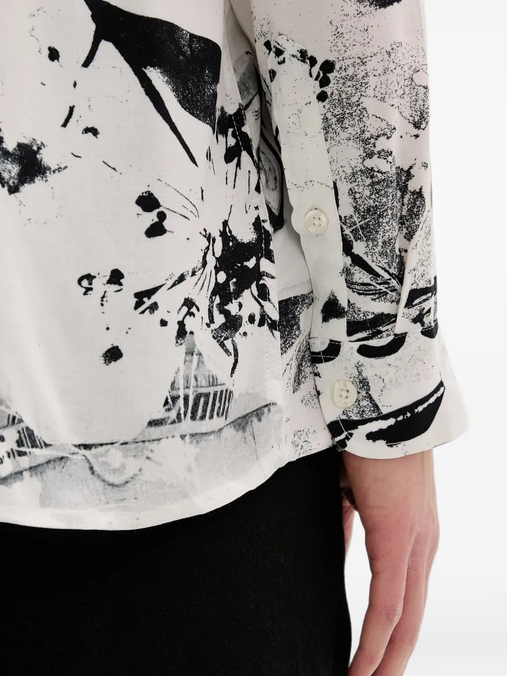 Desigual Overhemd met grafische print Wit