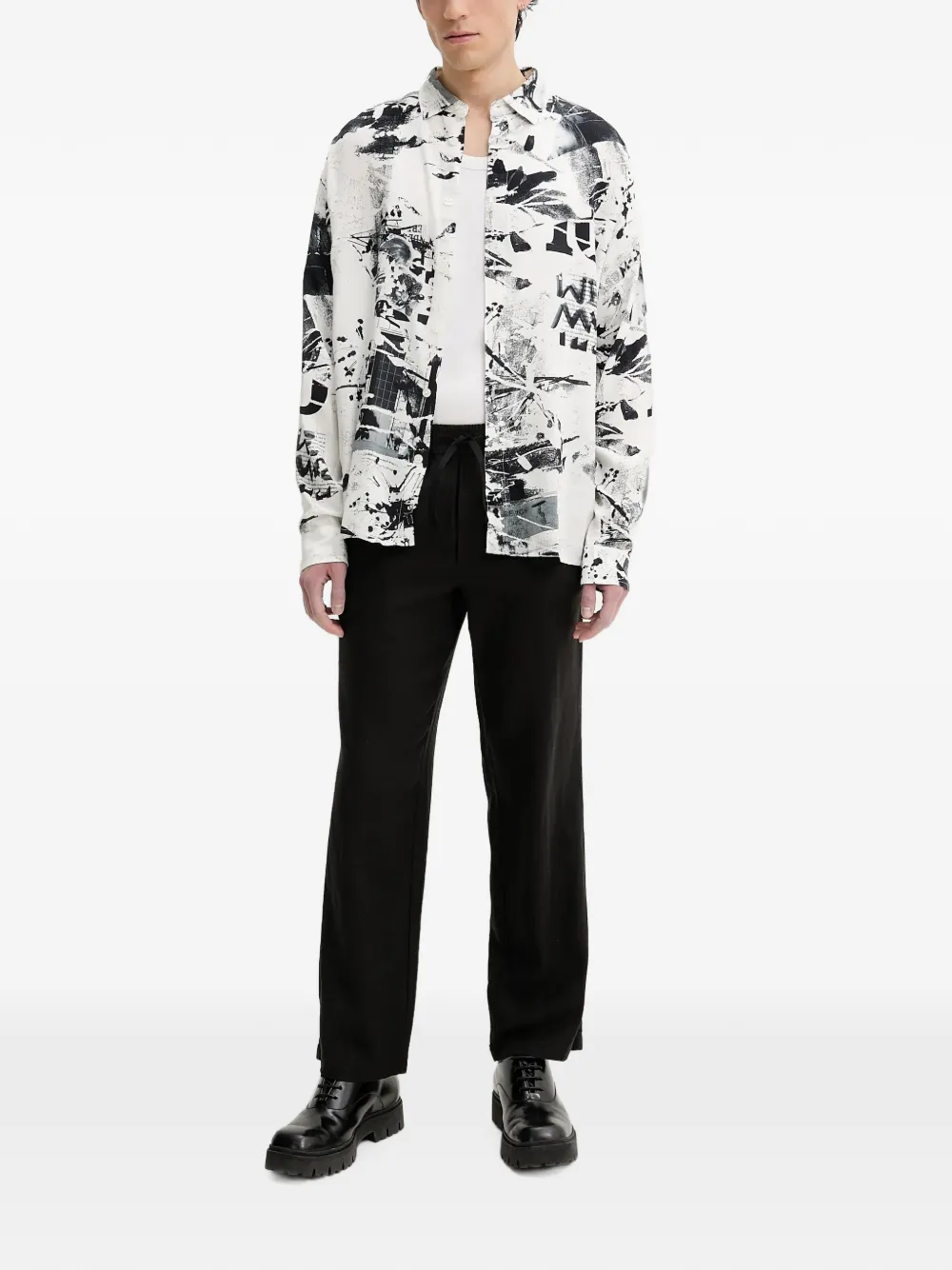 Desigual Overhemd met grafische print Wit
