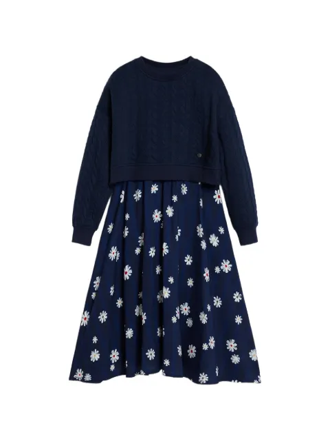 Desigual floral-print 2-in-1 midi dress