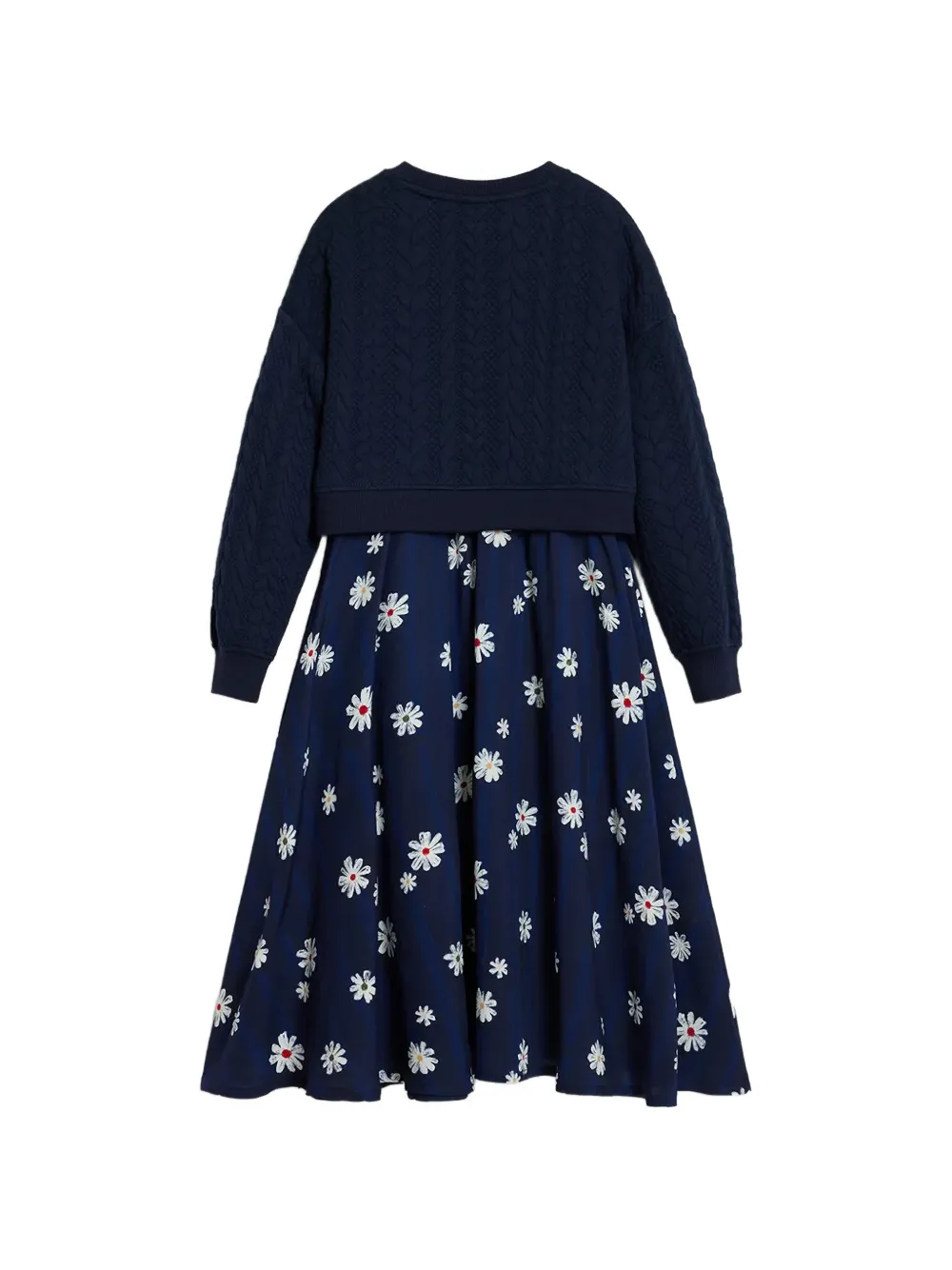 Desigual floral-print 2-in-1 midi dress Blauw