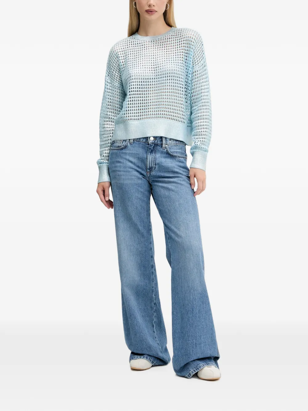 Desigual Sweater met print Blauw