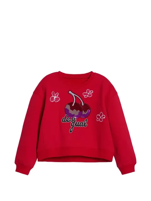 Desigual cherry-appliqué sweatshirt