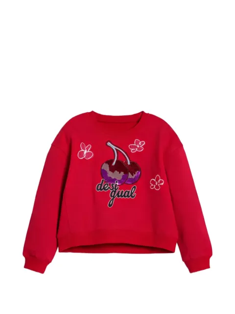 Desigual sudadera con aplique de cereza
