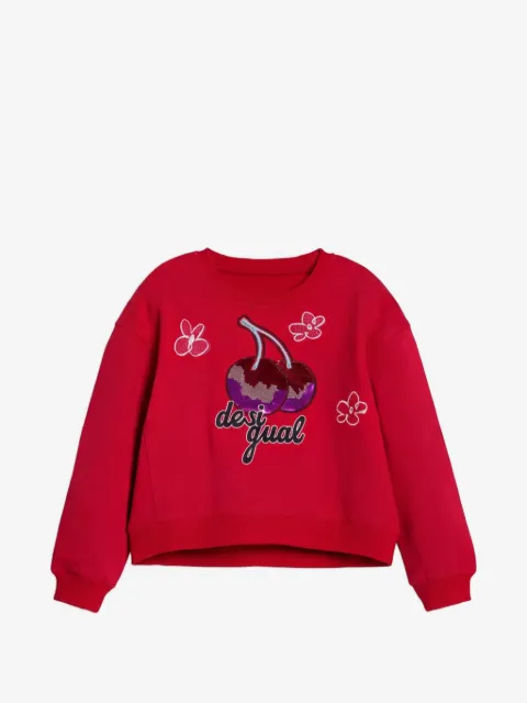 Desigual cherry-appliqué sweatshirt