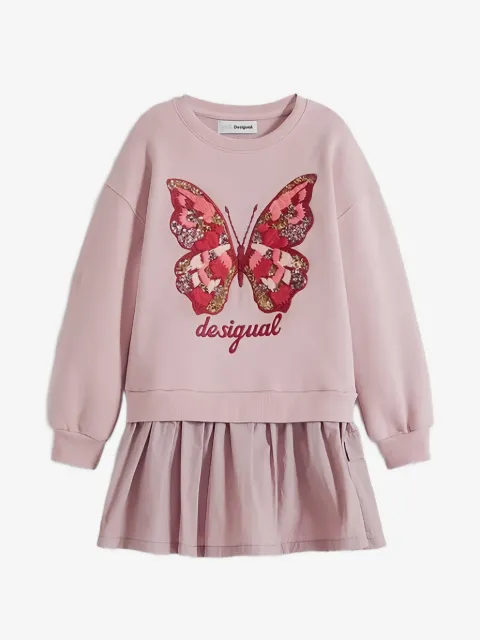 Desigual butterfly embroidered dress