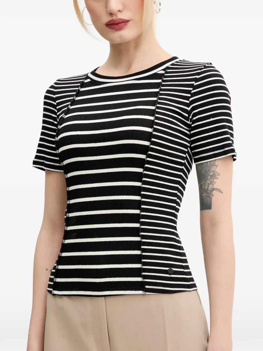 Desigual striped short-sleeved T-shirt