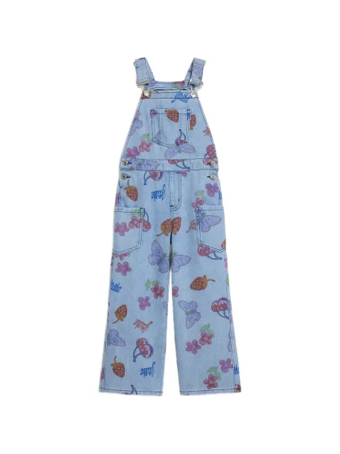 Desigual graphic-print wide-leg dungarees