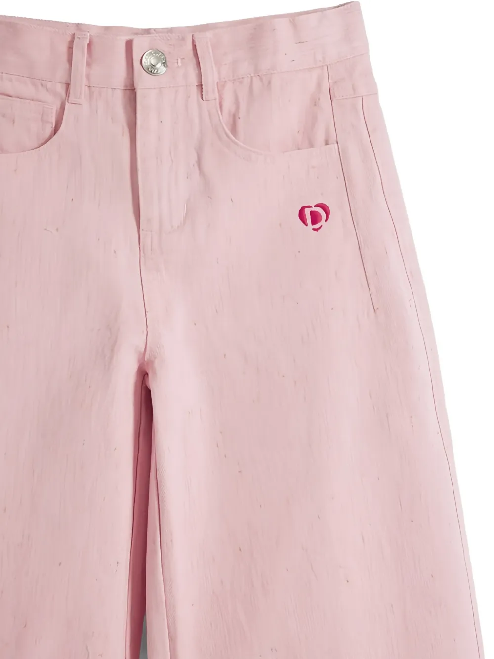 Desigual Jeans met geborduurd logo Roze