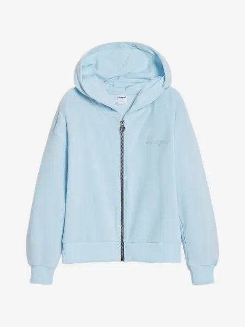 Desigual rhinestone-embellished zip-up hoodie