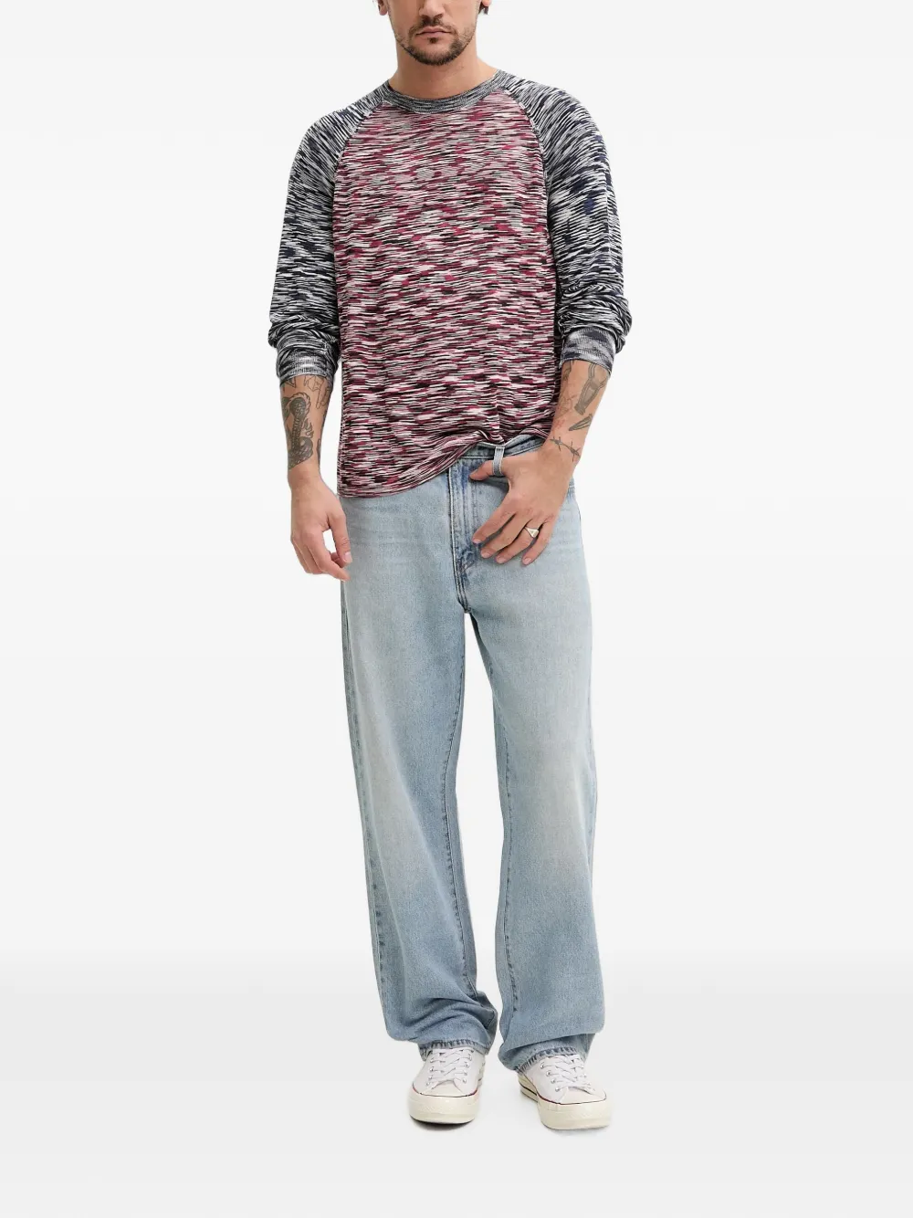 Desigual T-shirt met marmer-effect Rood
