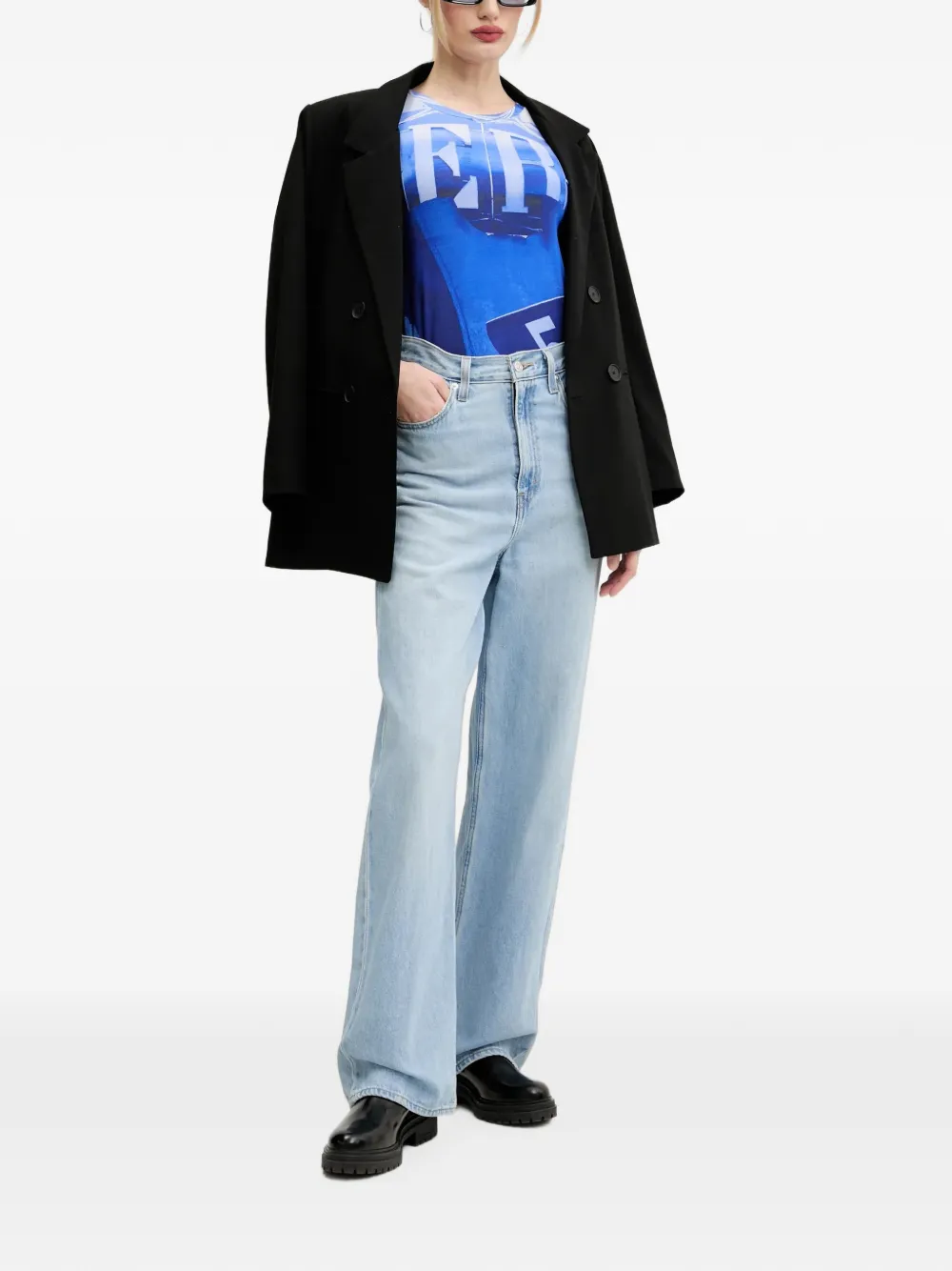 Desigual Potomac T-shirt met print Blauw