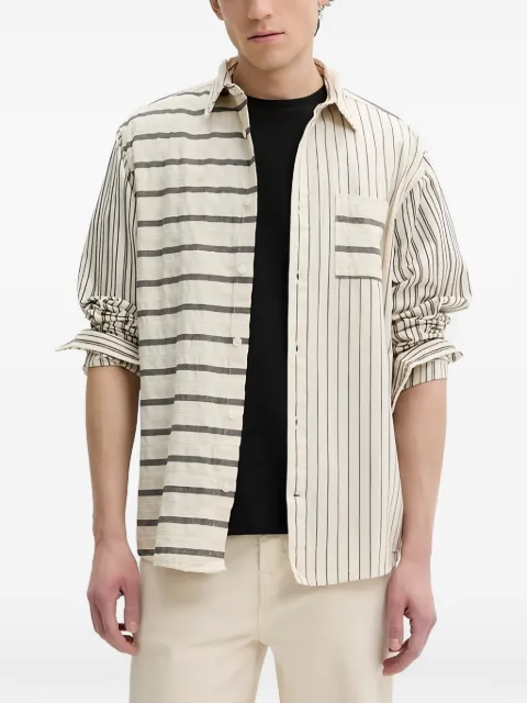 Desigual Jack patch-pocket striped shirt
