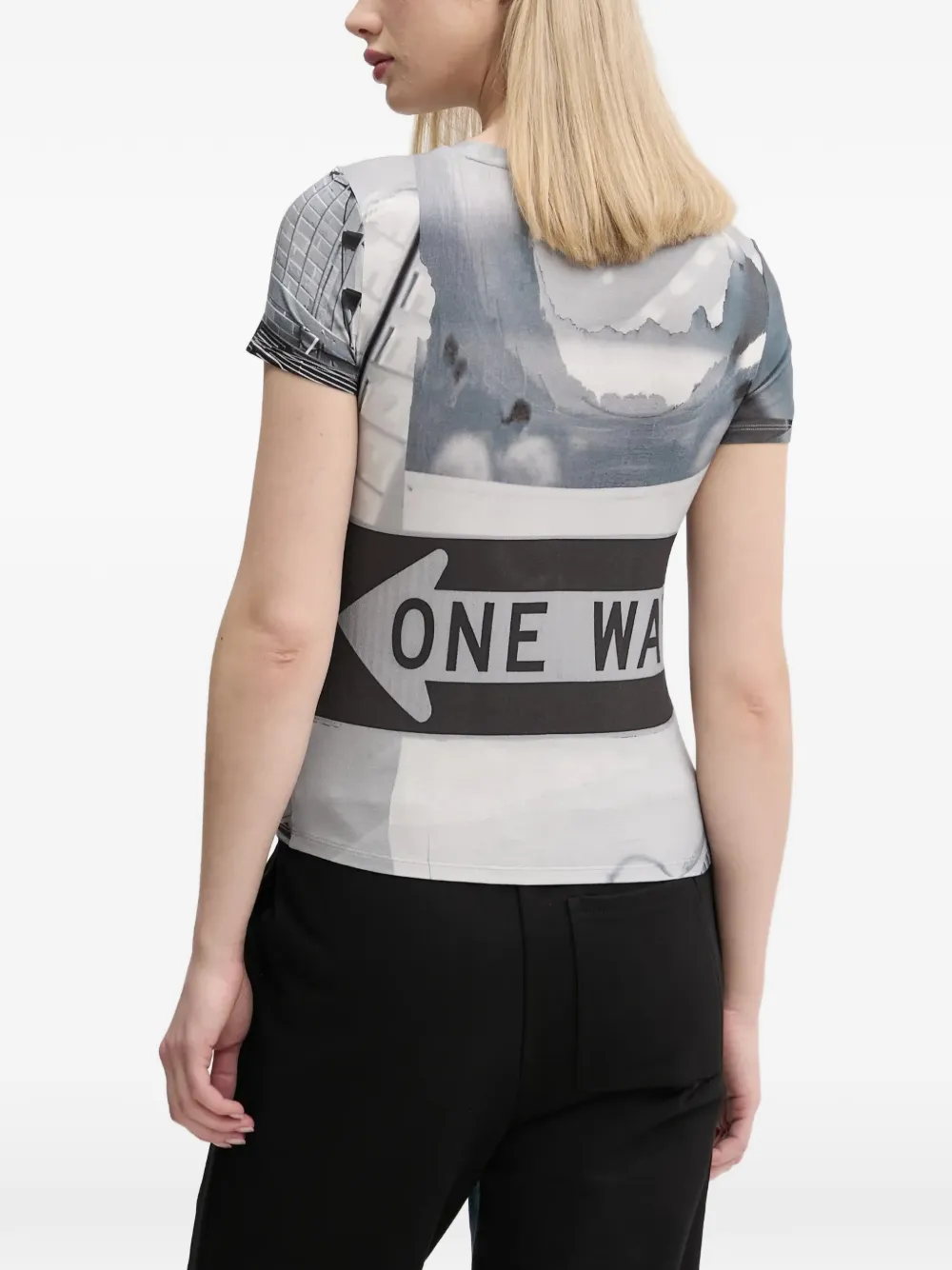 Desigual T-shirt met print Grijs