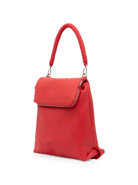 Desigual embossed top-zip backpack