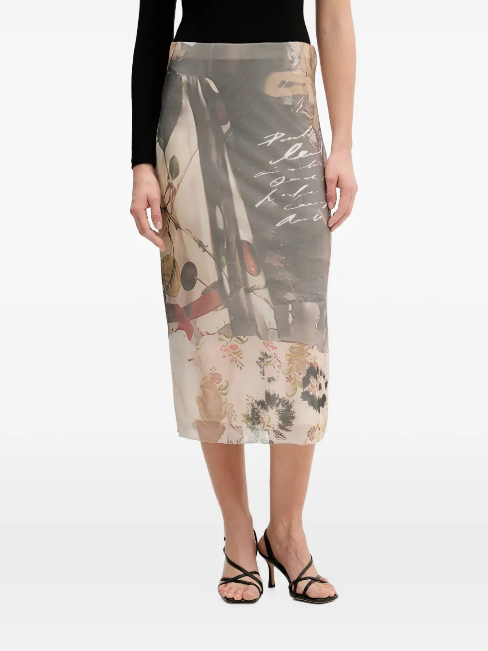 Desigual Collage midi skirt · XS