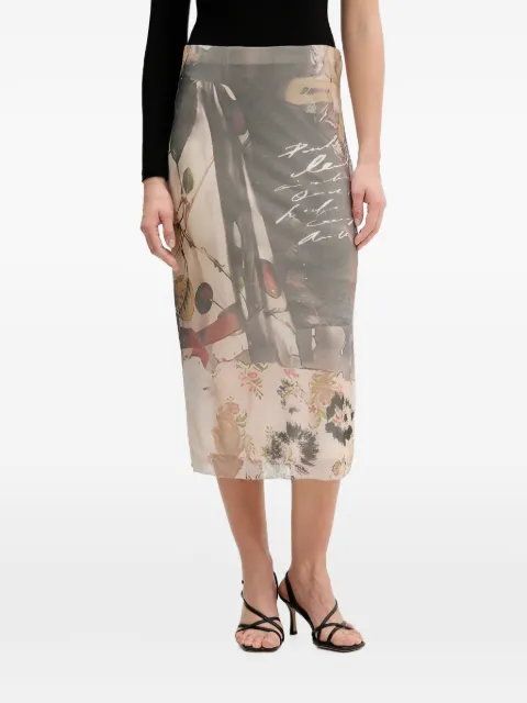 Desigual Collage midi skirt
