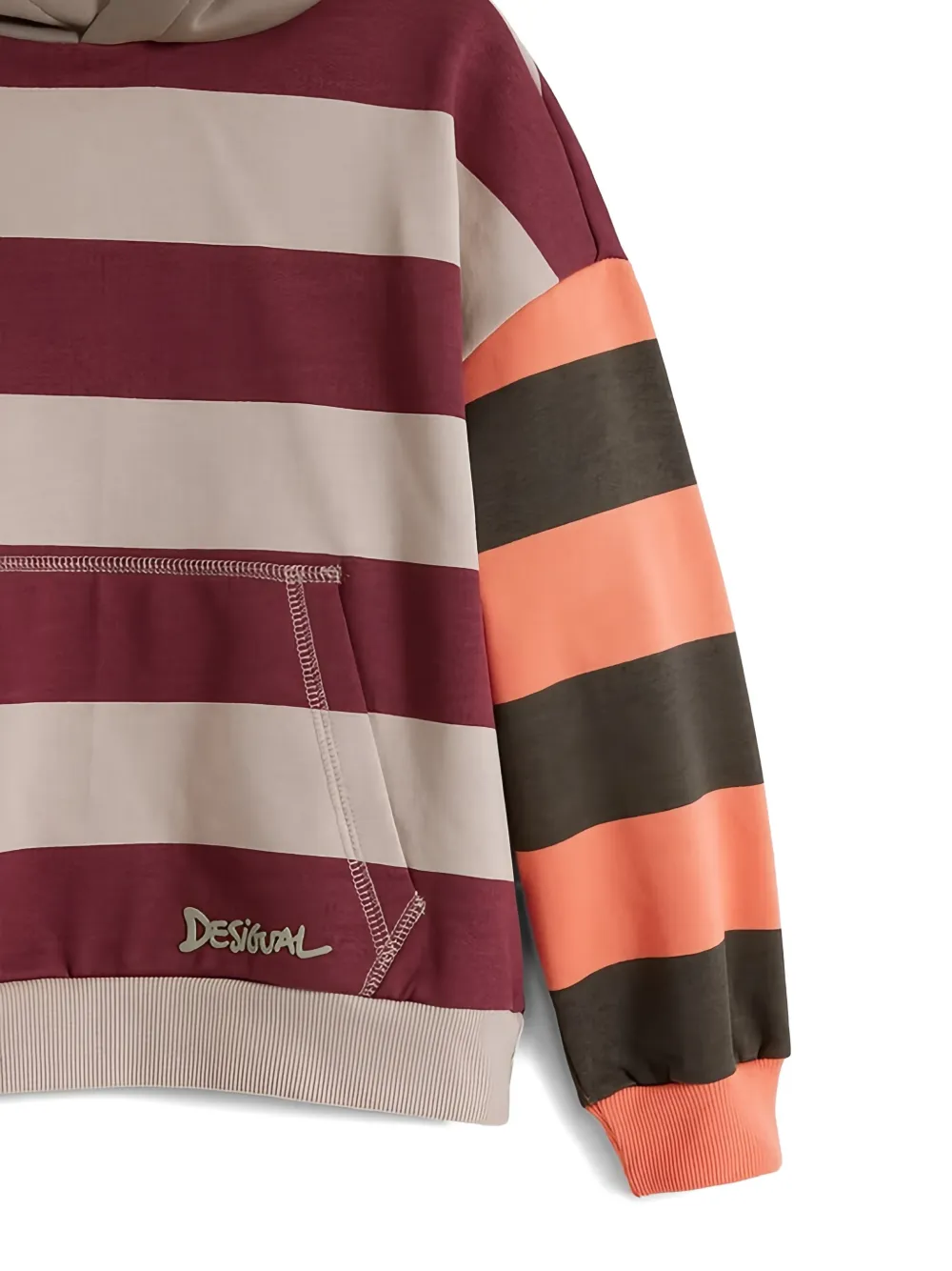 Desigual Gestreepte hoodie Rood